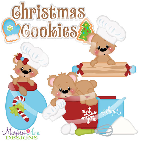 Benny & Belinda Christmas Cookies SVG Cutting Files + Clipart